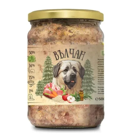 Вълчан - консервирана храна за пораснали кучета - 500гр.